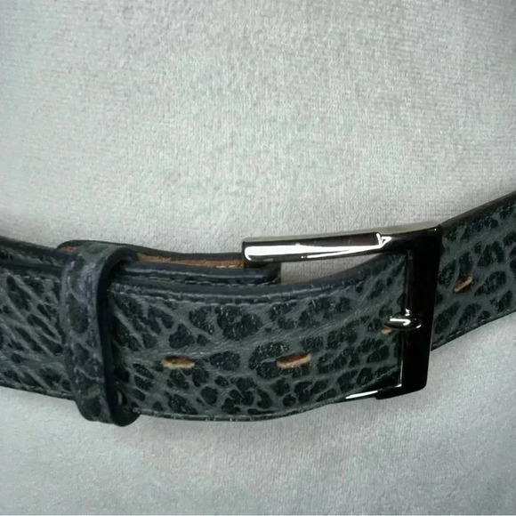 Justin Genuine Bullhide Belt Made In USA Gray Size 32 T4 Womens Western Cowboy - Picture 2 of 7